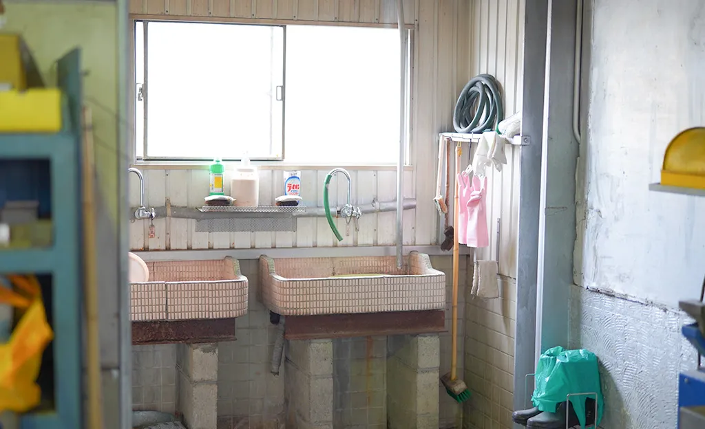レトロでかわいい手洗い場　滋賀県長浜市 目片鉄工株式会社